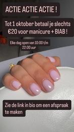 Manicure + BIAB ACTIE ! In Maurik, Ophalen of Verzenden, Nieuw, Handen en Nagels