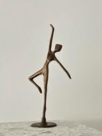 Vintage brons messing sculptuur beeld ballerina hoogte 29 cm, Ophalen of Verzenden