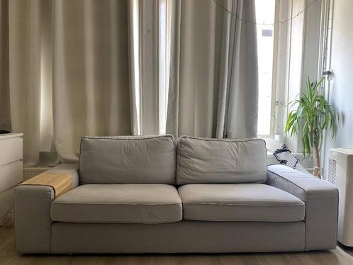 IKEA KIVIK 3-zitsbank (lichtgrijs), Huis en Inrichting, Banken | Bankstellen, Gebruikt, Rechte bank, Driepersoons, 200 tot 250 cm