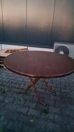 4 Ronde tuintafel - Opklapbaar, Ophalen of Verzenden, Gebruikt, Rond, Hout