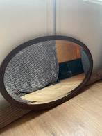 Ovale Spiegel met Houten Frame, Minder dan 50 cm, Gebruikt, Ophalen of Verzenden, Minder dan 100 cm