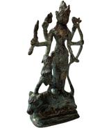 Antiek Bronzen Beeld van Durga – Zuid-India, ca. 18e eeuw, Ophalen of Verzenden, Gebruikt