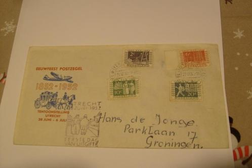 No5528 E10 anders Utrecht Ipec 28-6-1952 bovenkant geopend , Postzegels en Munten, Postzegels | Eerstedagenveloppen, Onbeschreven