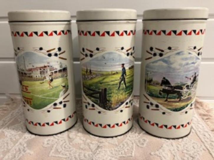 Vintage beschuitbussen/blikken van der Meulen Holland, Verzamelen, Blikken, Gebruikt, Beschuit, Overige merken, Verzenden