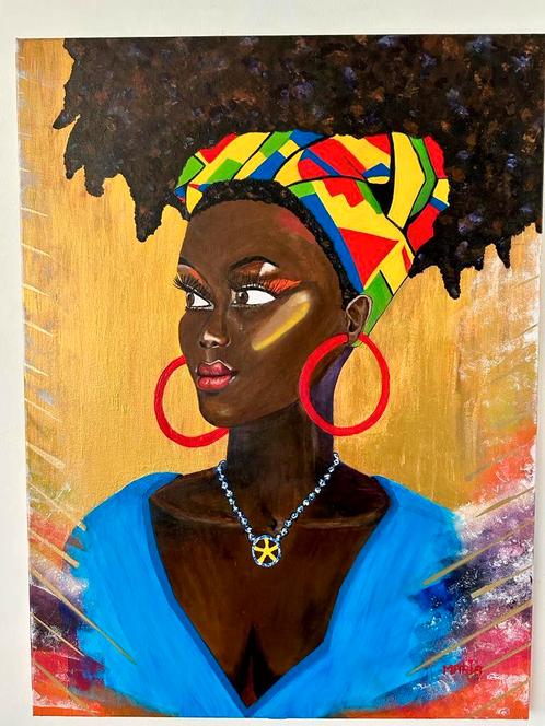 Schilderij vrouw, Antiek en Kunst, Kunst | Schilderijen | Modern, Ophalen