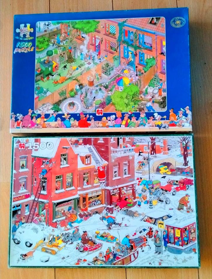 Jan van Haasteren, 1500 stukjes, o.a. De Buren..., Hobby en Vrije tijd, Denksport en Puzzels, Zo goed als nieuw, Legpuzzel, Meer dan 1500 stukjes