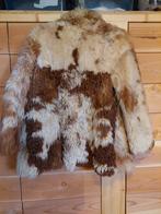 Vintage schapenvacht jas dubbelzijdig 2 in 1 echt leer uniek, Maat 38/40 (M), Bruin, Ophalen of Verzenden, Vintage