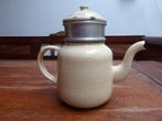 Antieke emaille koffiepot met filter, Ophalen of Verzenden