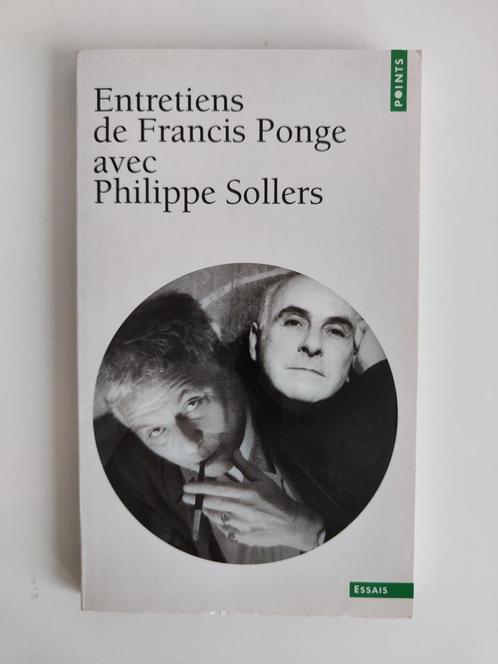 Entretiens de Francis Ponge avec Philippe Sollers, Boeken, Taal | Frans, Zo goed als nieuw, Non-fictie, Ophalen of Verzenden