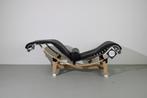 Cassina LC4 chaise longue, zwart leer, Ophalen, Eenpersoons, Minder dan 75 cm, 150 tot 200 cm