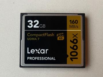 CF kaart Lexar professional 32gb beschikbaar voor biedingen