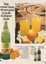 Retro reclame 1971 E10 frisdrank zuivel sinas met passie, Verzamelen, Verzenden, Overige typen