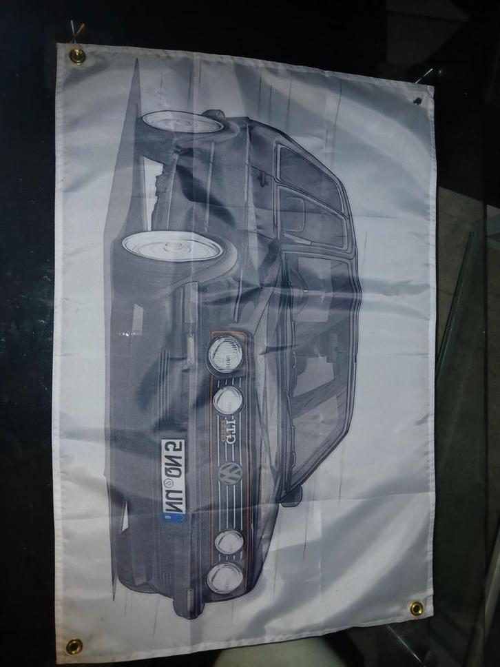 Golf 2 Vlaggen op Doek - 3 stuks, Auto diversen, Autostickers, Ophalen of Verzenden