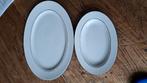 Gratis twee ovale  witte serveerschalen, Ophalen, Gebruikt, Schaal of Schalen, Overige stijlen