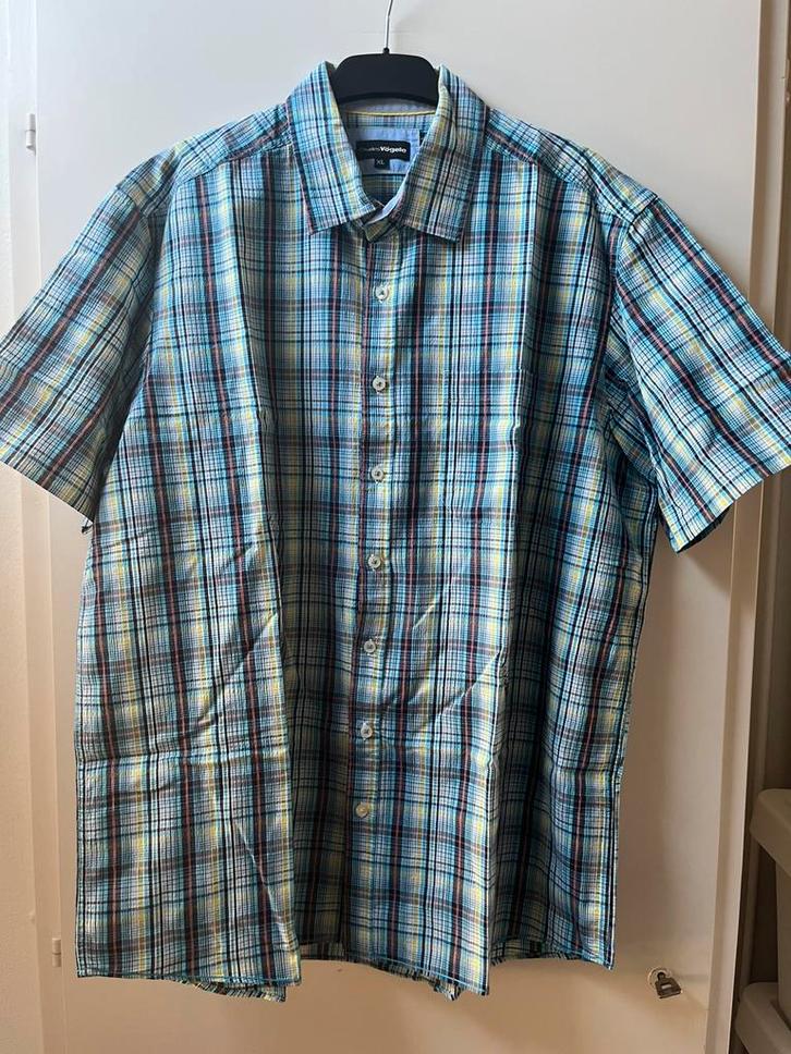 Maat XL CV Overhemd oranje blauw groen geruit, Kleding | Heren, Overhemden, Zo goed als nieuw, Halswijdte 43/44 (XL), Blauw, Ophalen of Verzenden