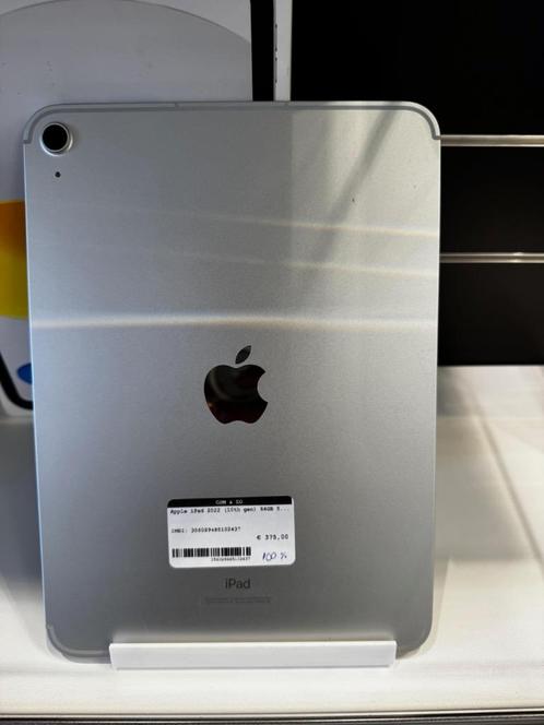 Apple iPad 2022 64GB 5G Silver - 2e hands - ZGAN - 100%, Computers en Software, Apple iPads, Zo goed als nieuw, Apple iPad, Wi-Fi en Mobiel internet
