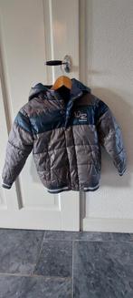 Jongensjas maat 128 - Lever/Donkerblauw, Ophalen of Verzenden, Gebruikt, Jongen, Jas