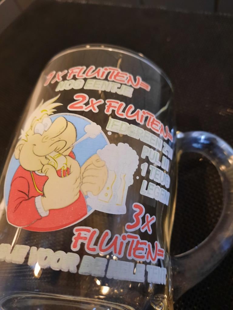 Bierpul met grappige opdruk, Ophalen of Verzenden, Zo goed als nieuw