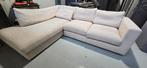 Umix  Hoekbank Boucle Wit/Crème, Ophalen, 250 tot 300 cm, 75 tot 100 cm, Zo goed als nieuw