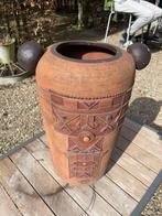 Mexicaanse style plantenpot/vaas, 25 tot 40 cm, Rond, Binnen, Ophalen of Verzenden