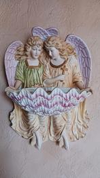 Oud biscuit weiwater bakje met engelen, Antiek en Kunst, Antiek | Religie, Ophalen of Verzenden