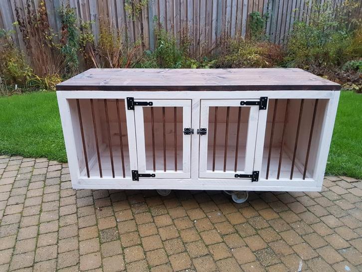 Honden bench steigerhout, Dieren en Toebehoren, Hondenbenches, Nieuw, Ophalen of Verzenden