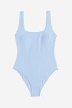 h&m blauw badpak met padded cups, 38/m, Nieuw, Blauw, Ophalen of Verzenden, Badpak