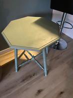 Vintage bijzettafel - zeshoekig, Minder dan 55 cm, Gebruikt, Overige vormen, Hout