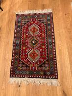 Handgeknoopt qashqai perzisch tapijt 10-20 jaar oud, 50 tot 100 cm, Rechthoekig, Rood, 50 tot 100 cm