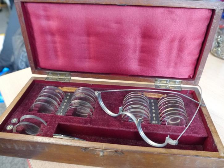 antieke optometristen proeflensset, Antiek en Kunst, Antiek | Gereedschap en Instrumenten, Ophalen of Verzenden