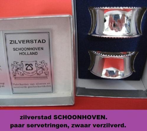 Zilverstad SCHOONHOVEN, set verzilverde servetringen, NIEUW, Huis en Inrichting, Woonaccessoires | Overige, Nieuw, Ophalen of Verzenden