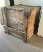 Vintage antiek oude houten kist, krat, tafeltje, Minder dan 50 cm, 50 tot 100 cm, Ophalen of Verzenden, Zo goed als nieuw