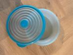 Tupperware bak met flexibele deksel, Ophalen of Verzenden, Gebruikt, Blauw, Bak of Kom