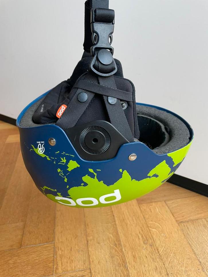 POC skihelm 57/58 wereldbol globe blauw groen ski helm, Sport en Fitness, Skiën en Langlaufen, Gebruikt, Overige typen, Overige merken