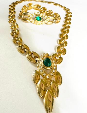 Vintage 80s collier en armband set beschikbaar voor biedingen
