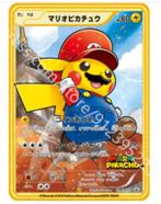 metalen goudkleurige kaart pikachu als super mario, Hobby en Vrije tijd, Verzamelkaartspellen | Pokémon, Nieuw, Verzenden