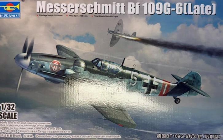 Coelianmodels, Trumpeter 02297, Bf 109G-6, 1/32, € 36,99, Hobby en Vrije tijd, Modelbouw | Vliegtuigen en Helikopters, Nieuw, Vliegtuig