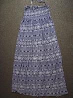 blauw/witte lange jurk strapples mt.38/40 zo goed als nieuw, Maat 38/40 (M), Blauw, Ophalen of Verzenden, Zo goed als nieuw