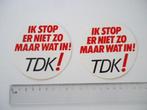 sticker oud TDK CASSETTE Video bandje Ajax voetbal vintage, Verzamelen, Stickers, Verzenden, Zo goed als nieuw, Bedrijf of Vereniging
