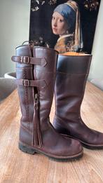 Prachtige leren laarzen maat 37, Ophalen, Hoge laarzen, Bruin, Zo goed als nieuw