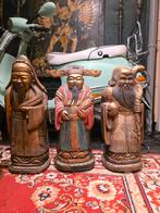 Antieke houten fu lu shou boeddha, Ophalen of Verzenden