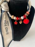 Handgemaakte Sjaalketting - Uniek!, Nieuw, Ophalen of Verzenden, Rood, Overige materialen