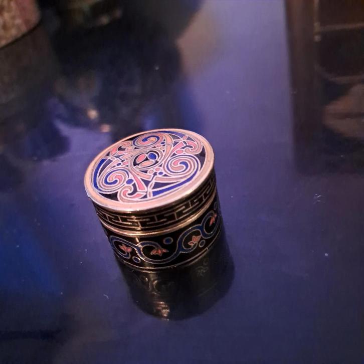 Cloisonné Potje met Deksel, Antiek en Kunst, Antiek | Emaille, Ophalen of Verzenden