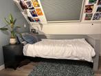 WOOOD dennis bed grijs 1 persoon, Huis en Inrichting, Slaapkamer | Bedden, Ophalen, 90 cm, Eenpersoons, Zo goed als nieuw