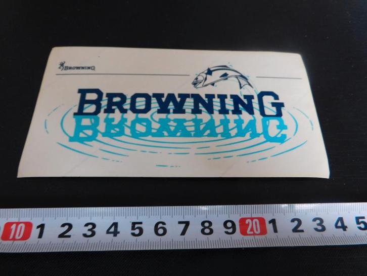 sticker hengelsport browning, Verzamelen, Stickers, Zo goed als nieuw, Ophalen