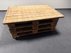 Pallet tafel op wielen met steenschot plaat.  Buitentafel, Tuin en Terras, Tuintafels, Ophalen, Gebruikt, Rechthoekig, Hout