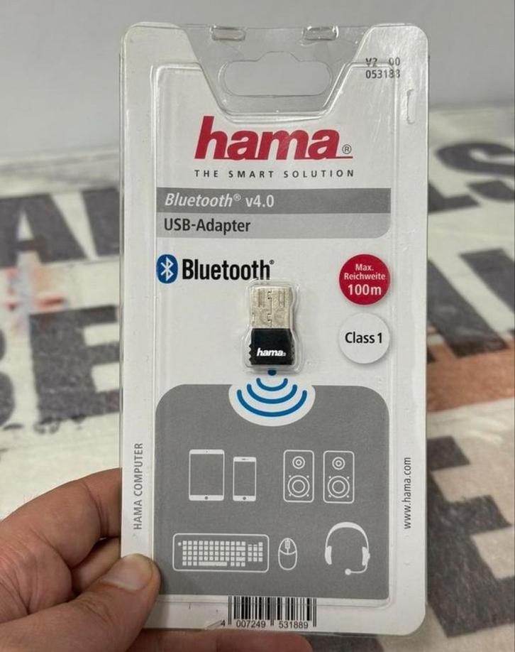 Hama Bluetooth USB-adapter, versie 4.0 C1 + EDR 100M bereik, Computers en Software, USB Sticks, Nieuw, Ophalen of Verzenden