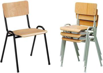 Kantinestoelen - hout/zwart of hout/grijs - Nieuw! beschikbaar voor biedingen