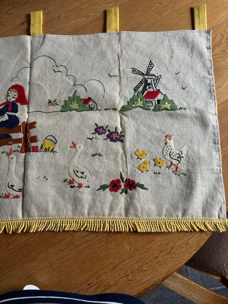 Vintage Wandkleed Kinderkamer Boerderij Tafereel, Kinderen en Baby's, Kinderkamer | Inrichting en Decoratie, Ophalen of Verzenden