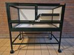 Trespa aluminium kooi met hoge rand, Dieren en Toebehoren, Knaagdieren en Konijnen | Hokken en Kooien, Ophalen, Kooi, 110 cm of meer